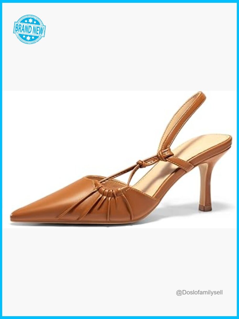 Slingback Kitten Heels Closed Pointed Toe Pumps D'Orsay Wedding Dress Shoes
